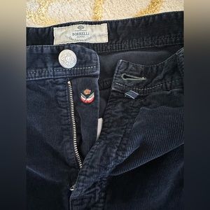 Luigi Borrelli Slim-Fit Navy Corduroy Cotton 5-Pocket Pants